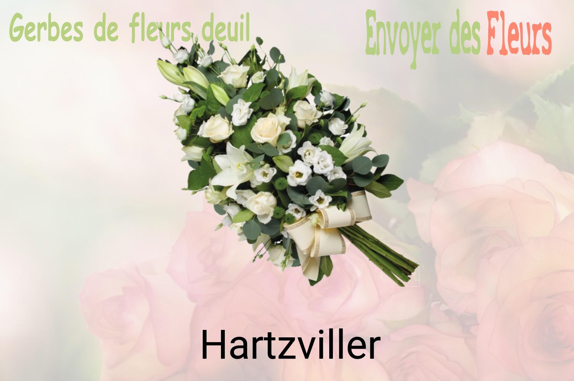 Gerbe de fleurs de deuil livrée à Hartzviller